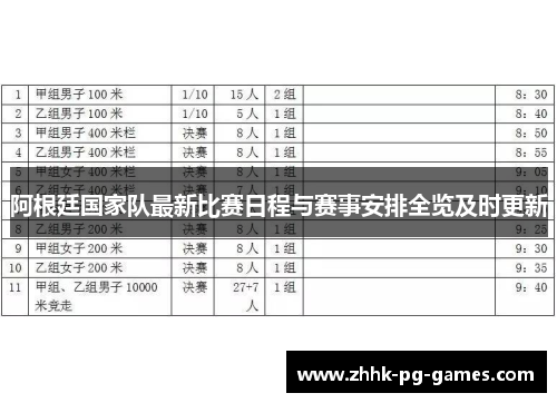 阿根廷国家队最新比赛日程与赛事安排全览及时更新